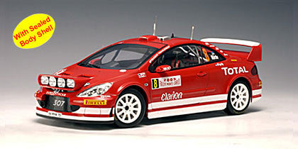 AUTOart 1:18 2005 PEUGEOT 307 WRC RED NIGHT RACE VERSION SEALED BODY SHELL               