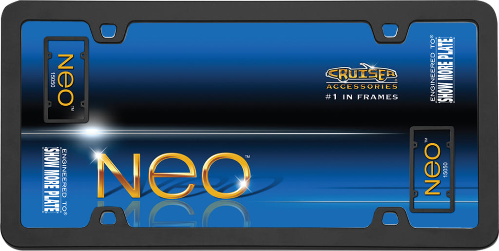 LICENSE PLATE FRAME NEO BLACK