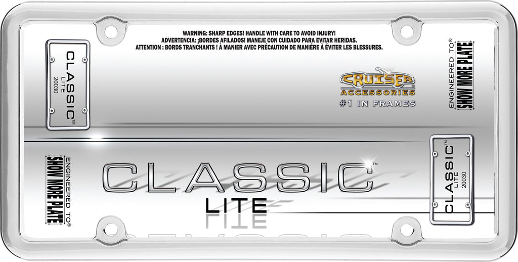 LICENSE PLATE FRAME CLASSIC LITE CHROME