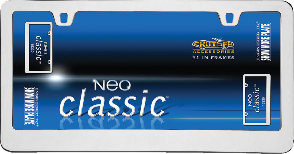 LICENSE PLATE FRAME NEO CLASSIC CHROME