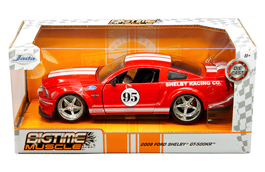 1:24 window box - Bigtime Muscle - 2008 Ford Shelby GT-500KR #95 (Red with white stripes) 31867