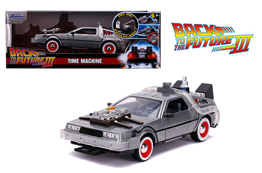 1:24 Hollywood Rides Back To The Future Time Machine Part III Silver 32166