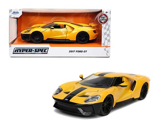 Jada 1:24 Window Box Hyper-Spec 2017 Ford GT (Yellow) 32257