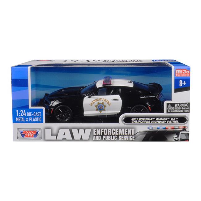 1:24 Law Enforcement and Public Services - 2017 Chevrolet Camaro ZL1 - California Highway Patrol (CHP) (Black/White)