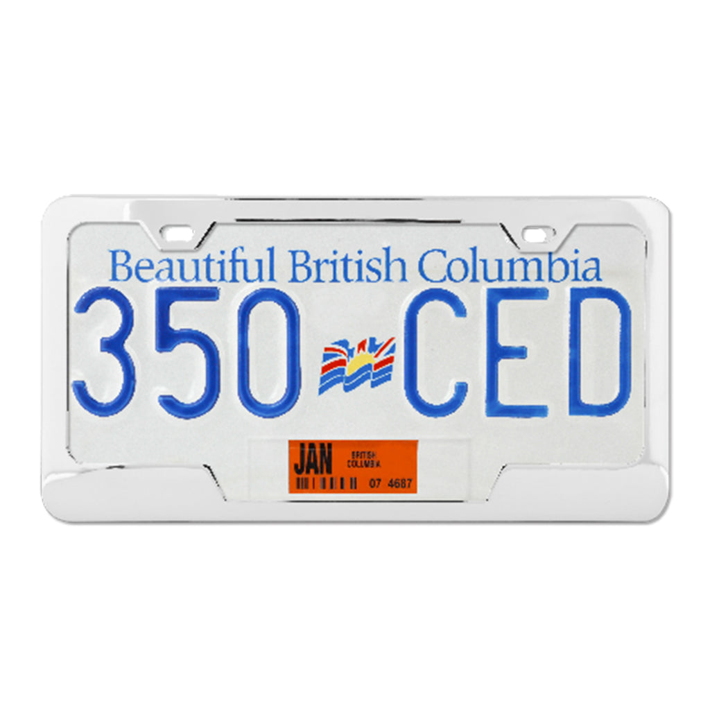 PLAIN 2-HOLE LICENSE PLATE FRAMES WITH CENTER CUT