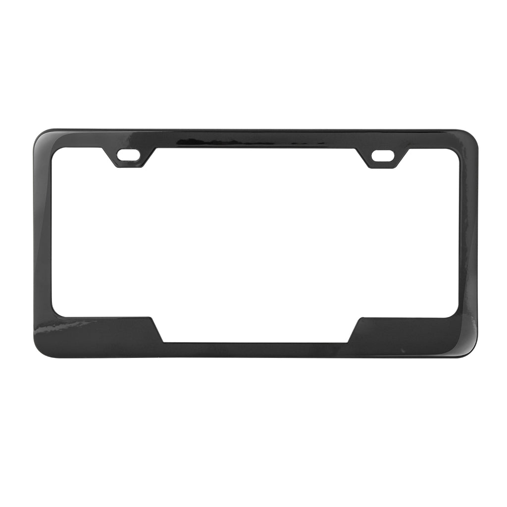 Copy of PLAIN 2-HOLE LICENSE PLATE FRAMES WITH CENTER CUT (Semi-Gloss Black)
