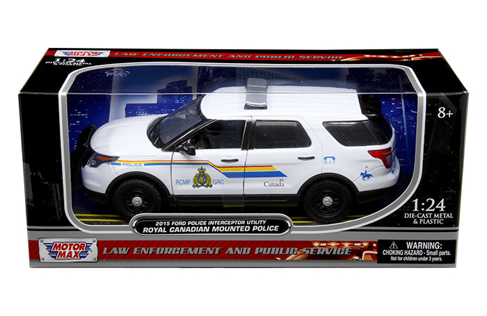 1:24 2015 Ford Police Interceptor Utility RCMP Canada Police with Lightbar (White)