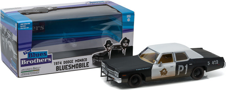 Greenlight 1:24 - The Blues Brothers - 1974 Dodge Monaco Bluemobile 84011