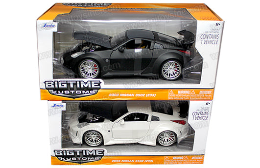 1:24 Big Time Kustoms - 2003 Nissan 350Z (flatblack-white) 96810
