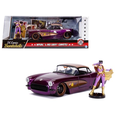 Jada 1:24 Batgirl & 1957 Chevy Corvette DC Comics Bombshells 30457