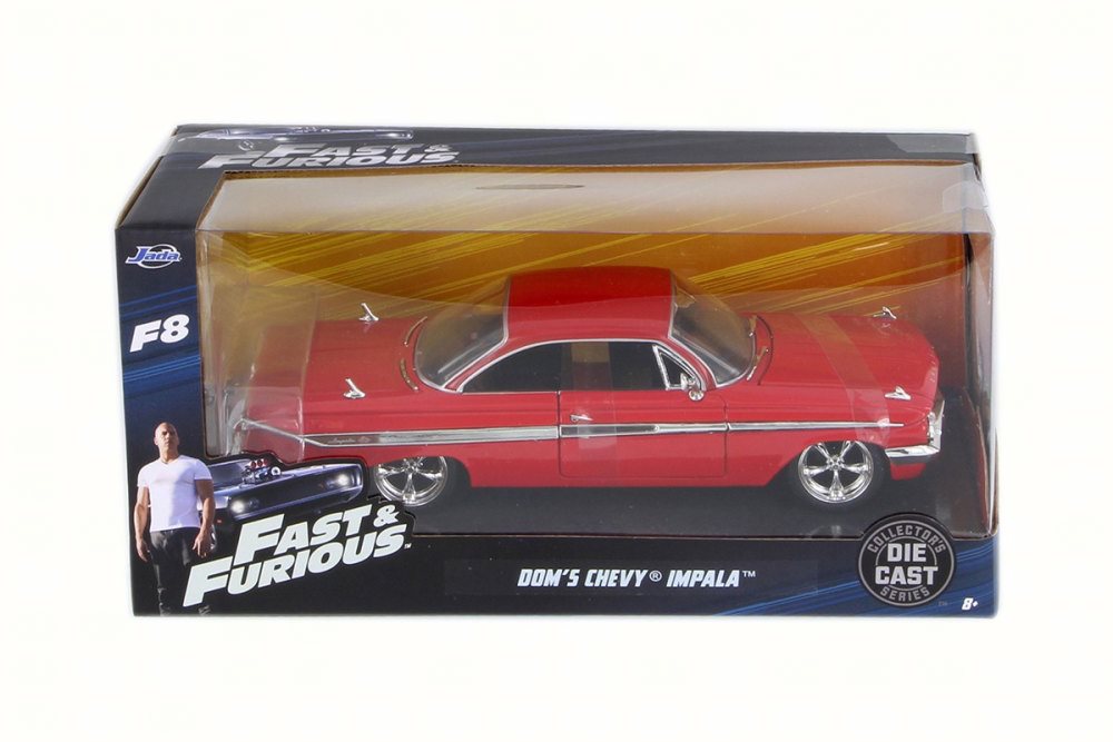 Jada 1:24 W/B - Metals - Fast & Furious - Dom's Chevrolet Impala Red 98426