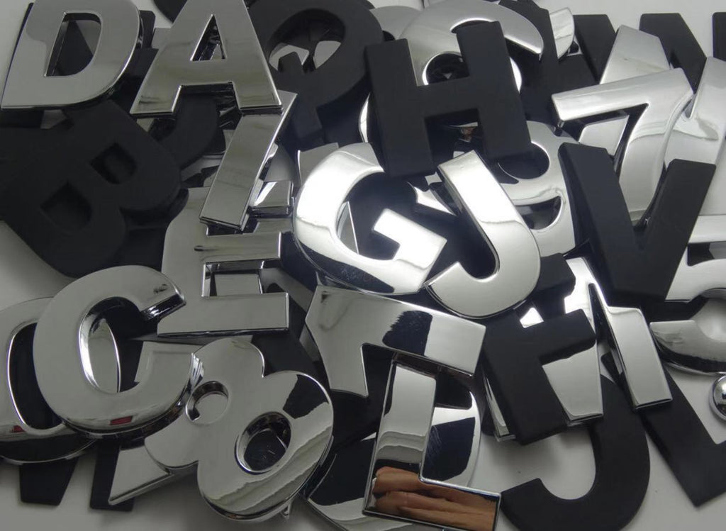 3D Metal Car Auto Emblem Letter Badge Decal 1 pcs