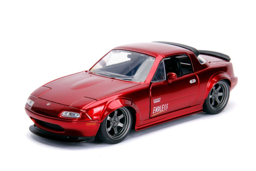 Jada 1/24 "JDM Tuners" 1990 Mazda Miata - Candy Red-autoworld-1