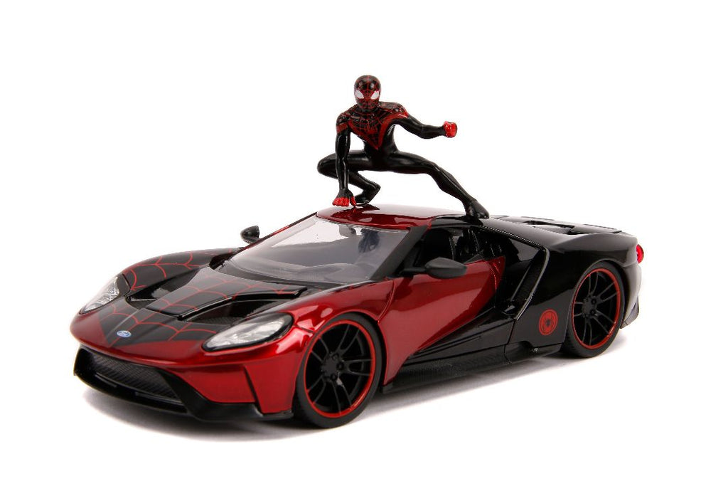 Jada 1/24 "Hollywood Rides" 2017 Ford GT with Miles Morales-autoworld-1