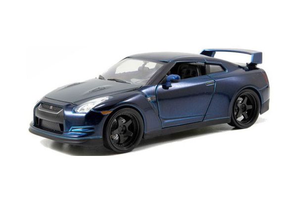 Jada 1/24 "Fast & Furious" Brian's 2009 Nissan GT-R - Blue-autoworld-1