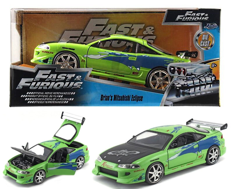 Jada Toys 1:24 Fast & Furious Brian's Mitsubishi Eclipse Play Vehicle 